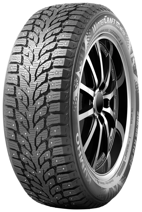 Kumho WinterCraft ice WI32 -nastarengas viistosta, havainnollistava mallikuva