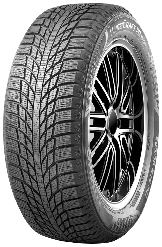 Kumho WinterCraft ice WI51 -kitkarengas viistosta, havainnollistava mallikuva